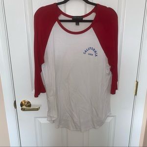 ❤️🤍 Forever 21+ California Baseball Tee